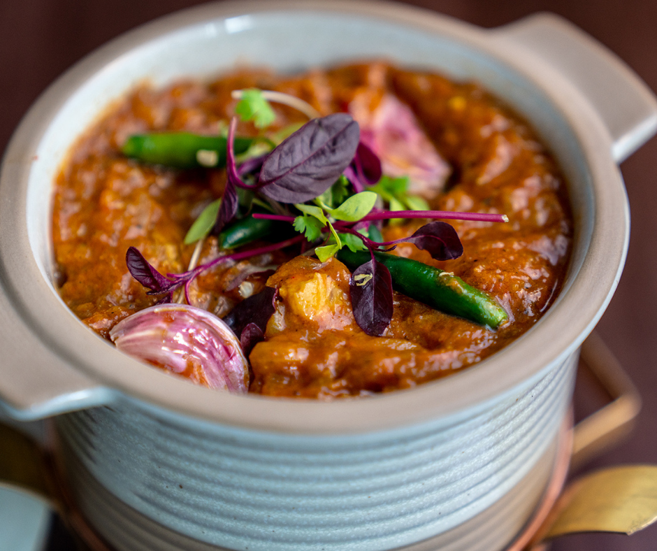 Flavoury dish served at the Club India UK restaurant
