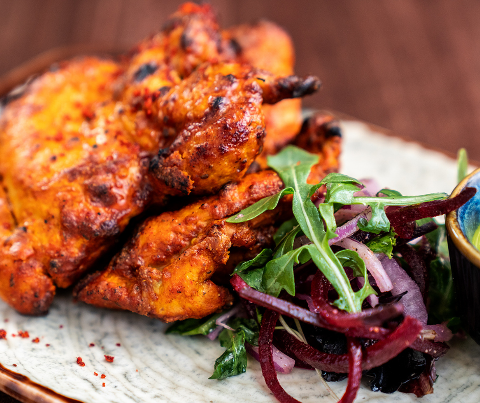 Tasty dish in a platter served at the Club India restaurant in Wokingham